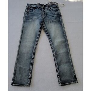 True Luck Men's Classic Stretch Slim  Jeans Size 34x32 Color Full Blast NWT